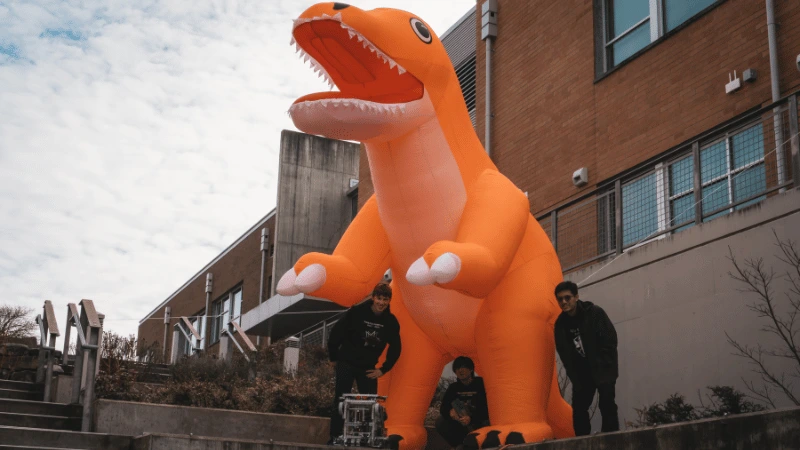 This is a group photo of the Mukilteo Robotics team after a League Day.